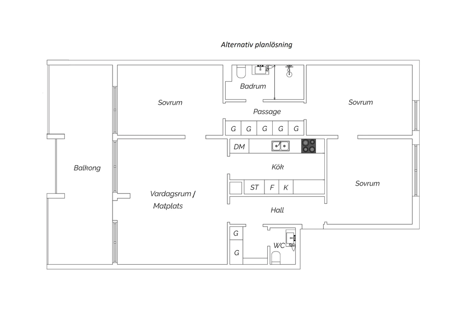 Alternativ planlösning