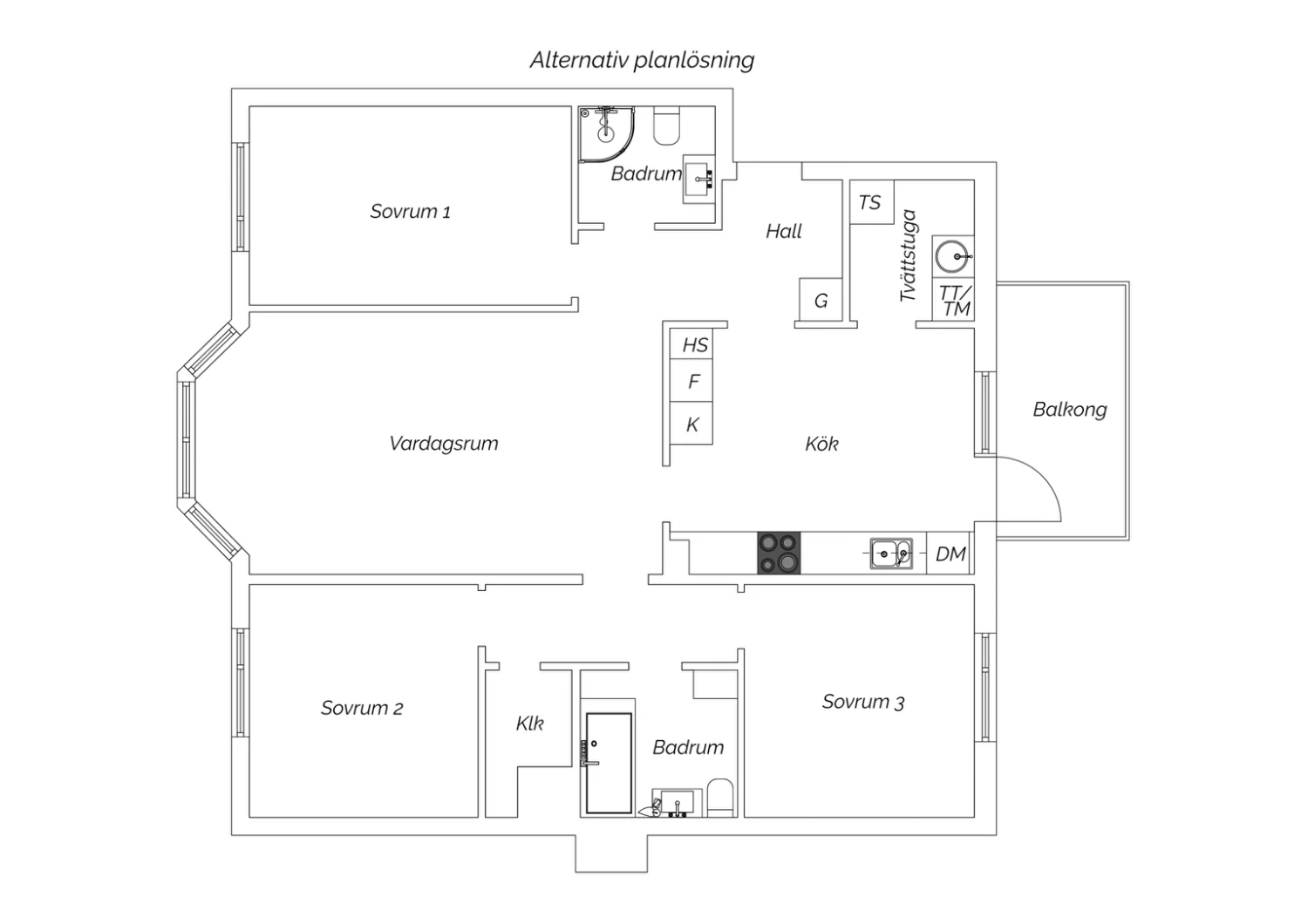 Alternativ planlösning