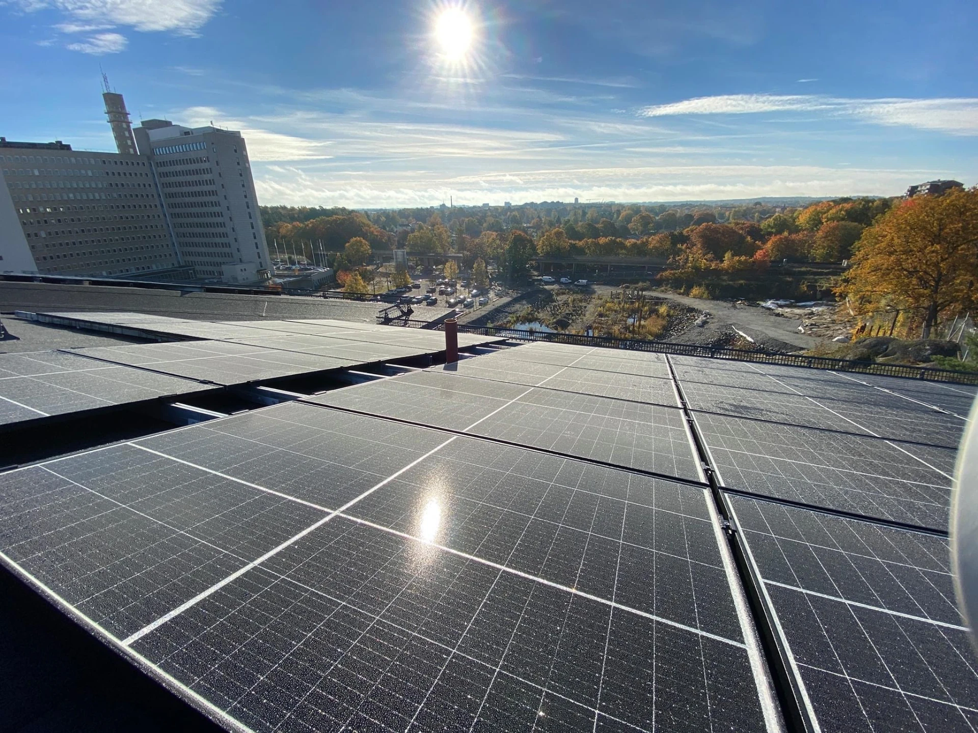 Solceller på husets tak