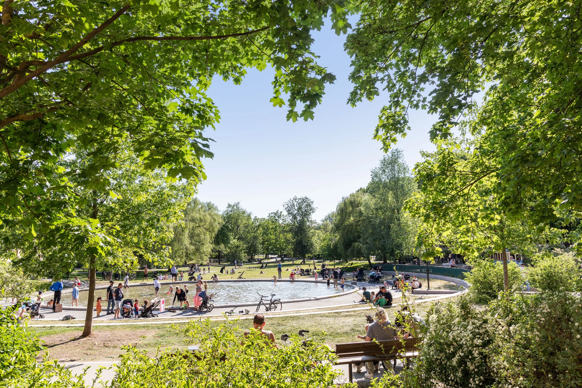 Svandammsparken endast ett stenkast bort