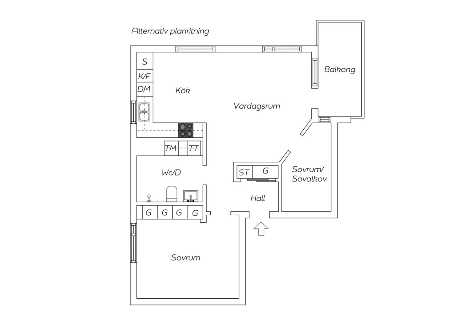 Alternativ planritning