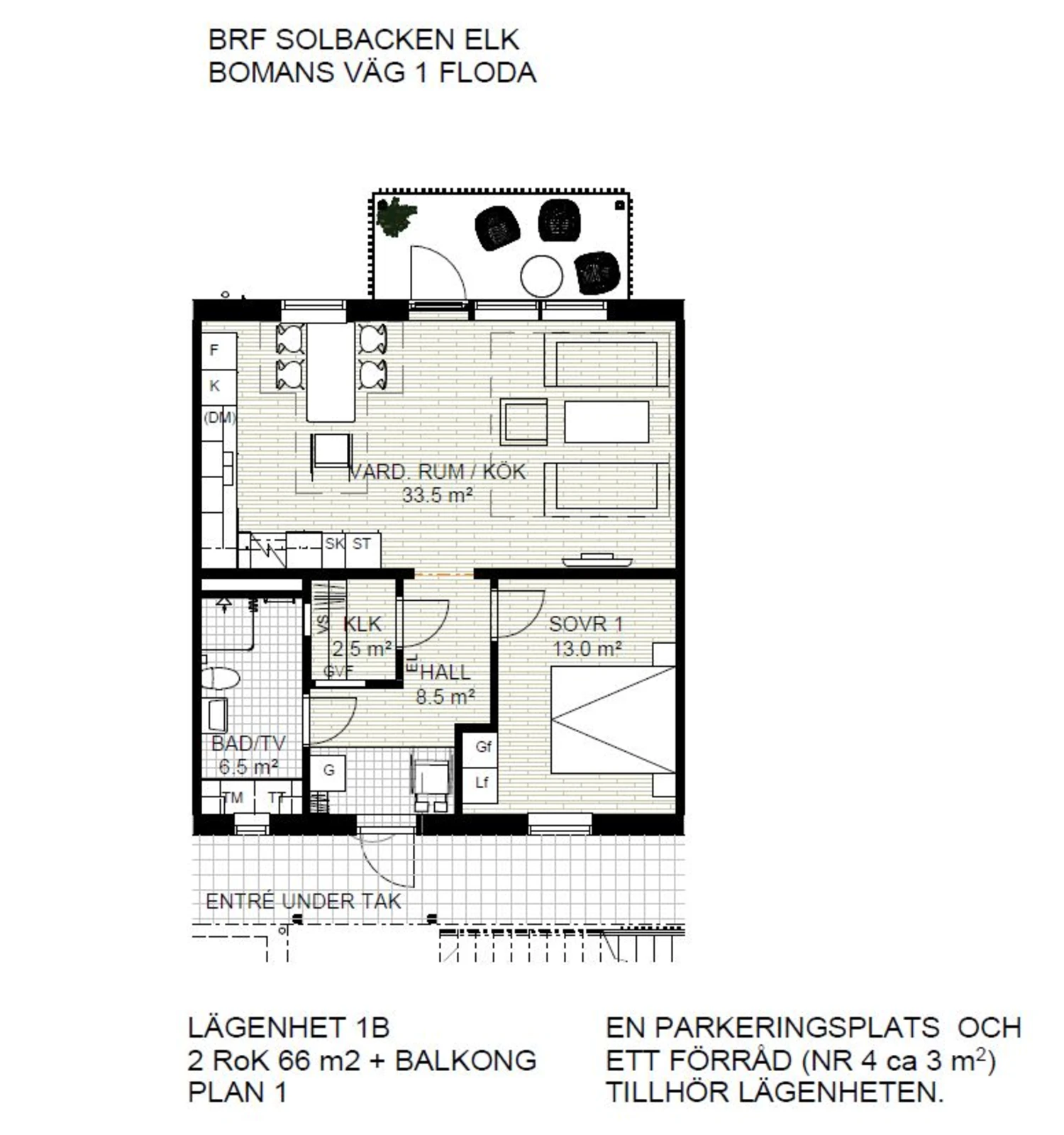 Planlösning 1B