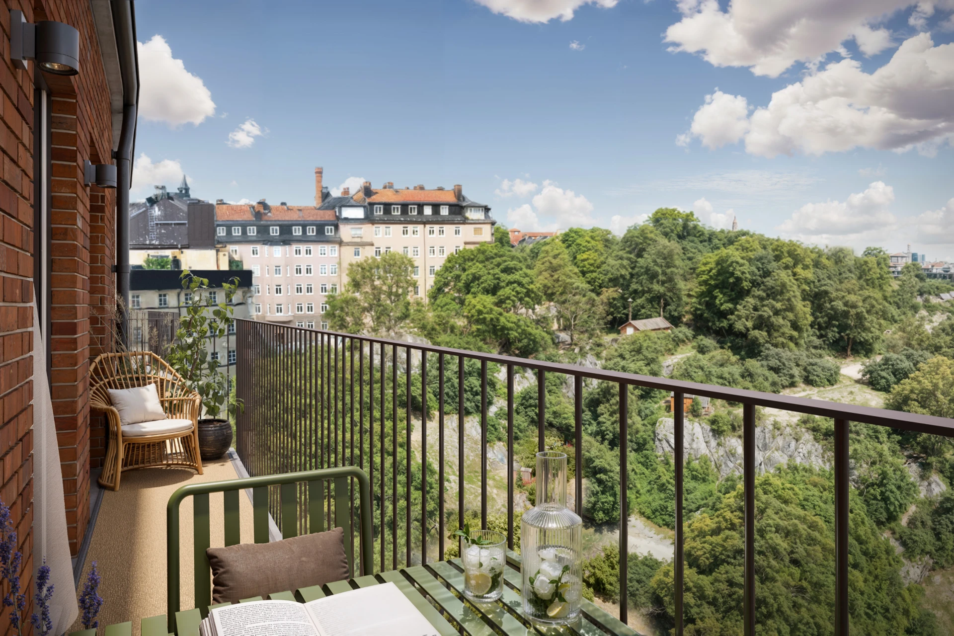 Terrass med utblick mot Åsöberget