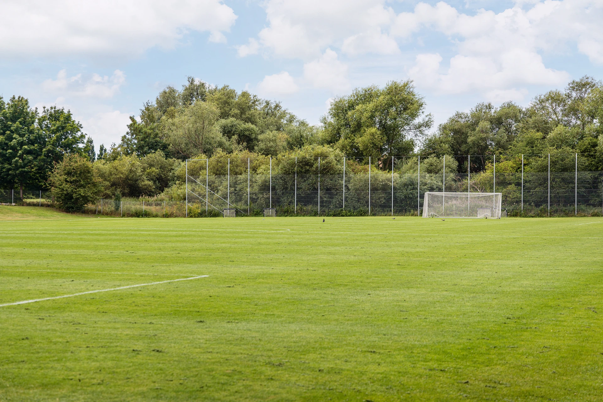 Fotbollsplan, tennisbanor och discgolf