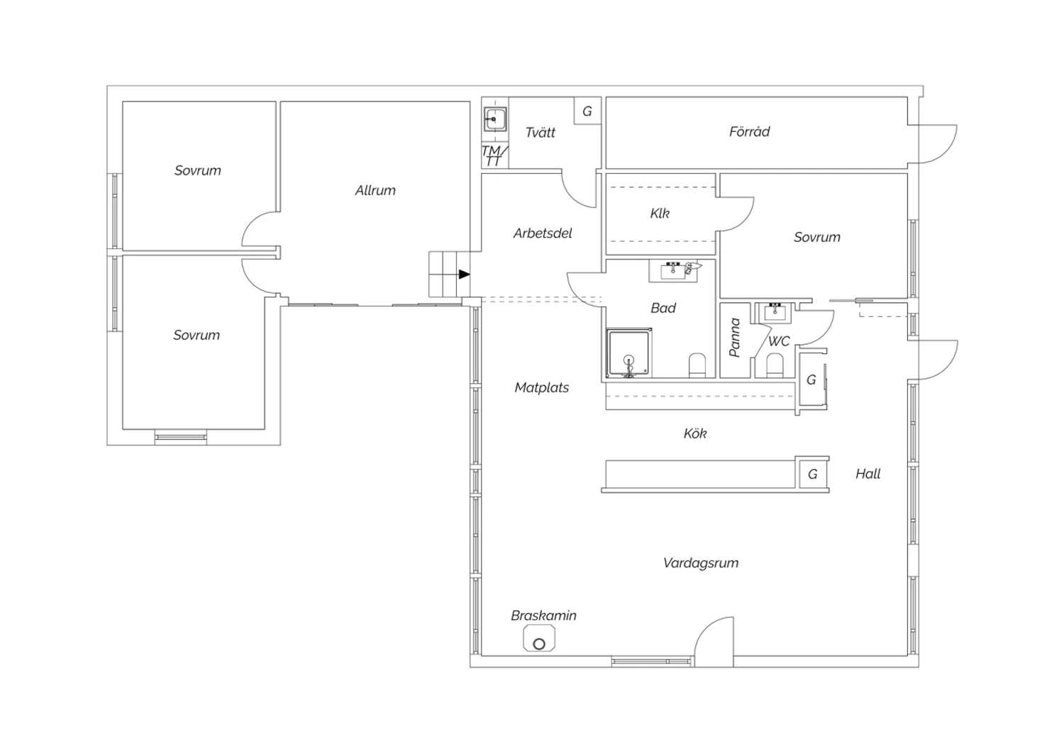 Planskiss Bärnstensvägen 18 ny