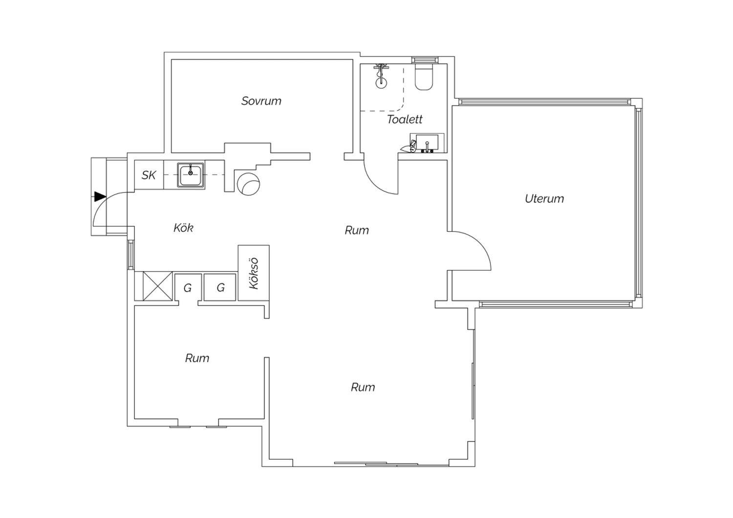Planskiss lyckansväg 11