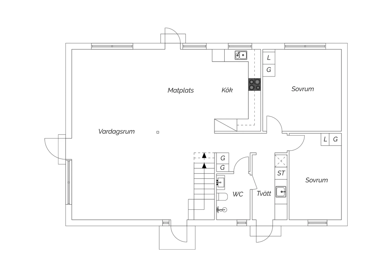 Henriksdalsvägen 22 plan 1