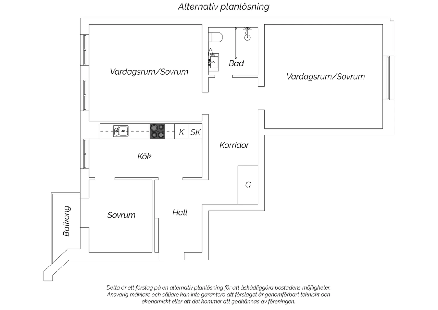 Alternativ planlösning