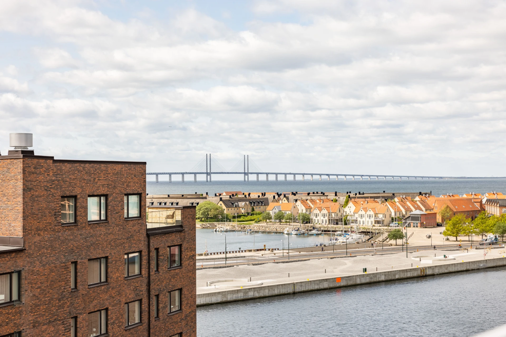 Utsikt från gemensam takterrass