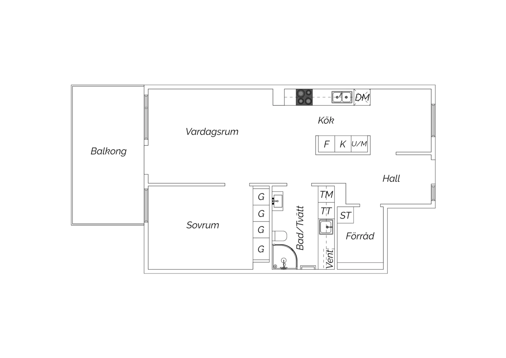  Planritningen är ej skalenlig, avvikelser kan förekomma.