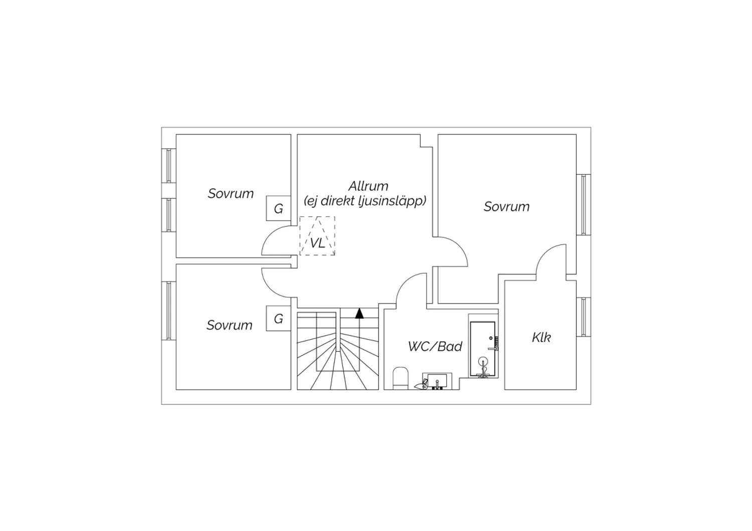 Planritning övreplan