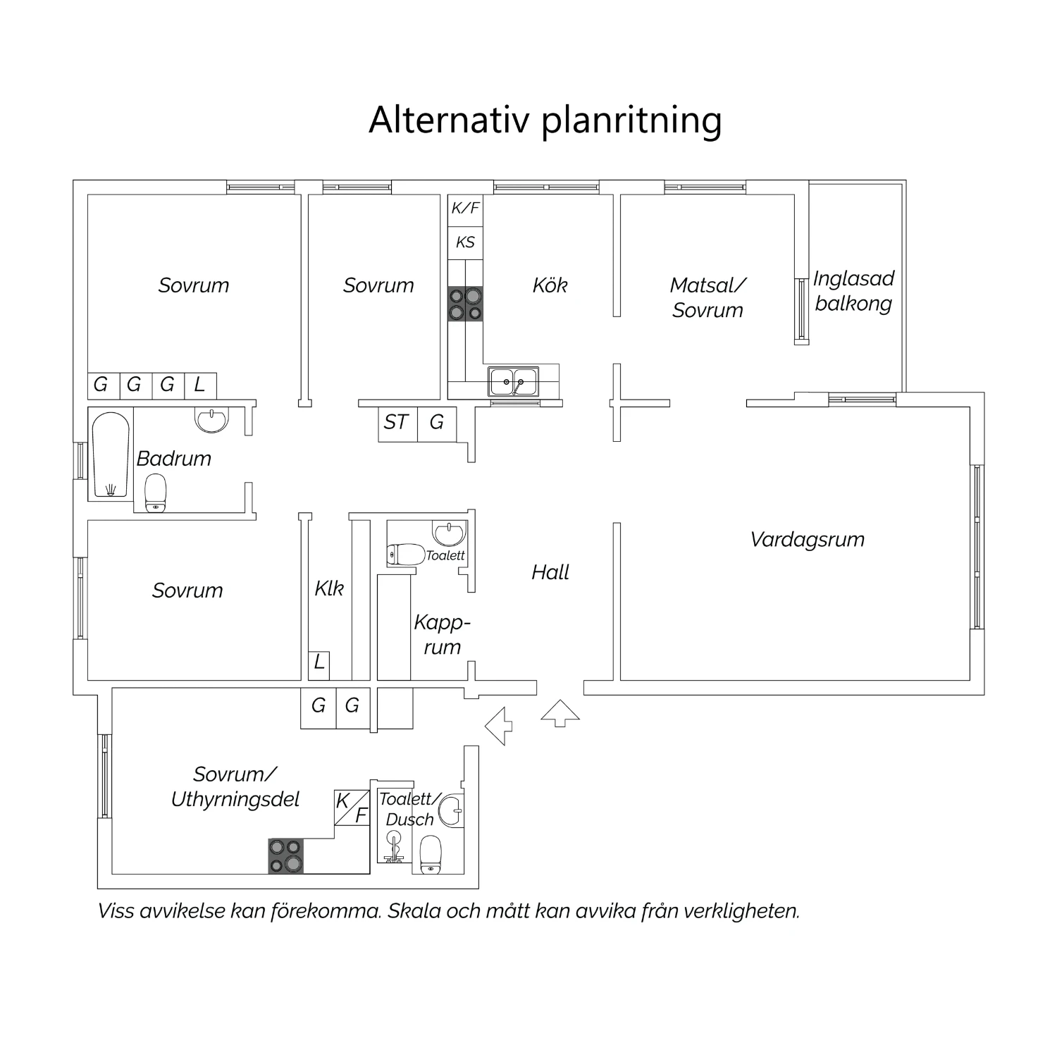 Alternativ planritning