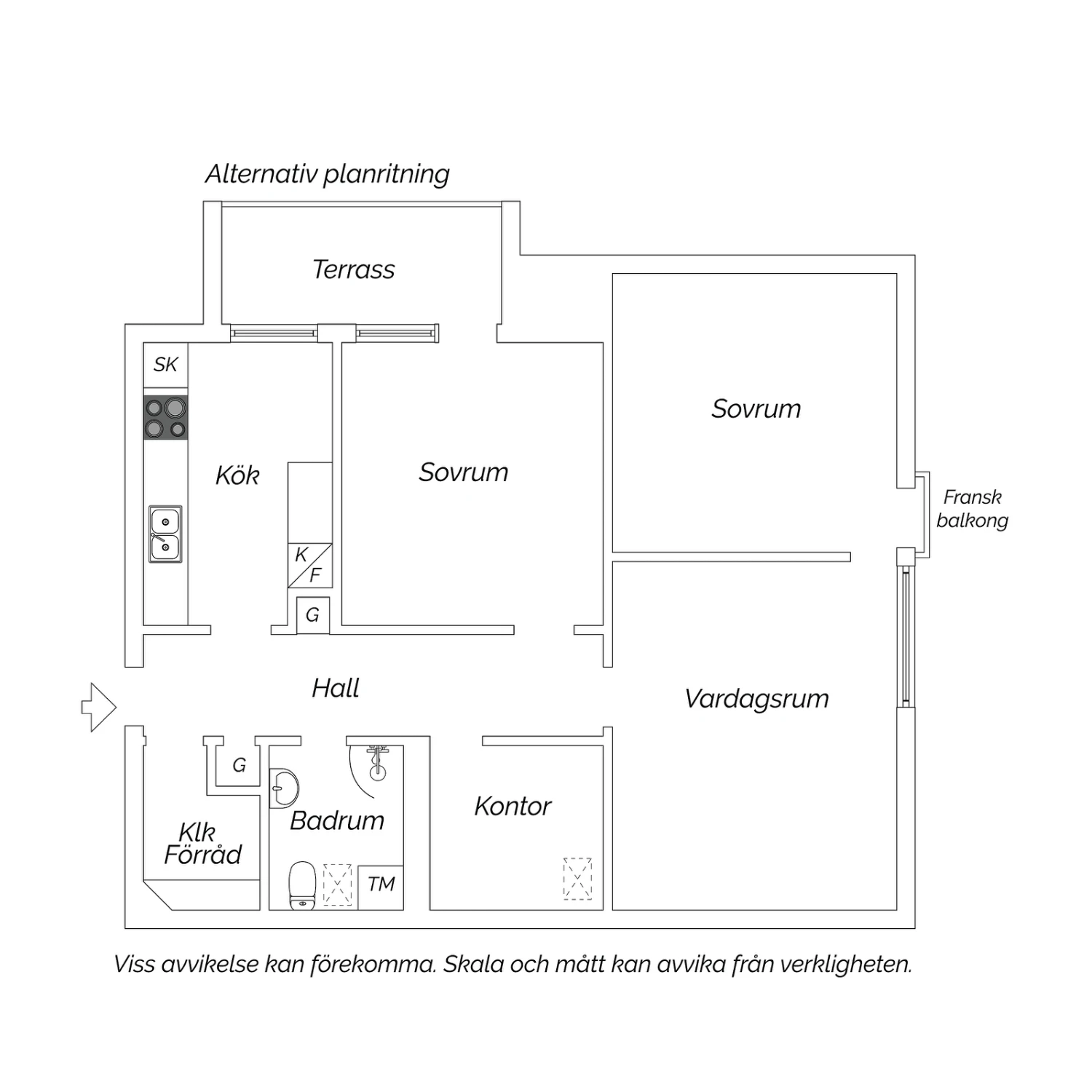 Alternativ planritning