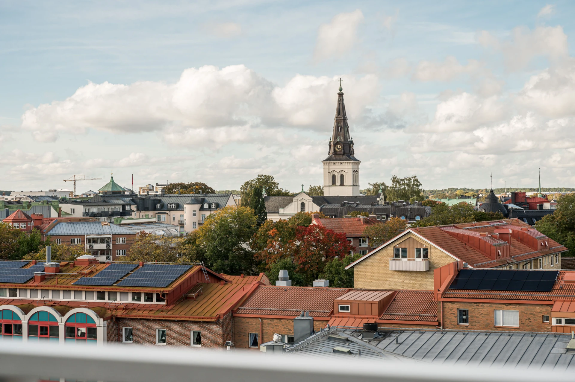 Utsikt från föreningens gemensamma balkong