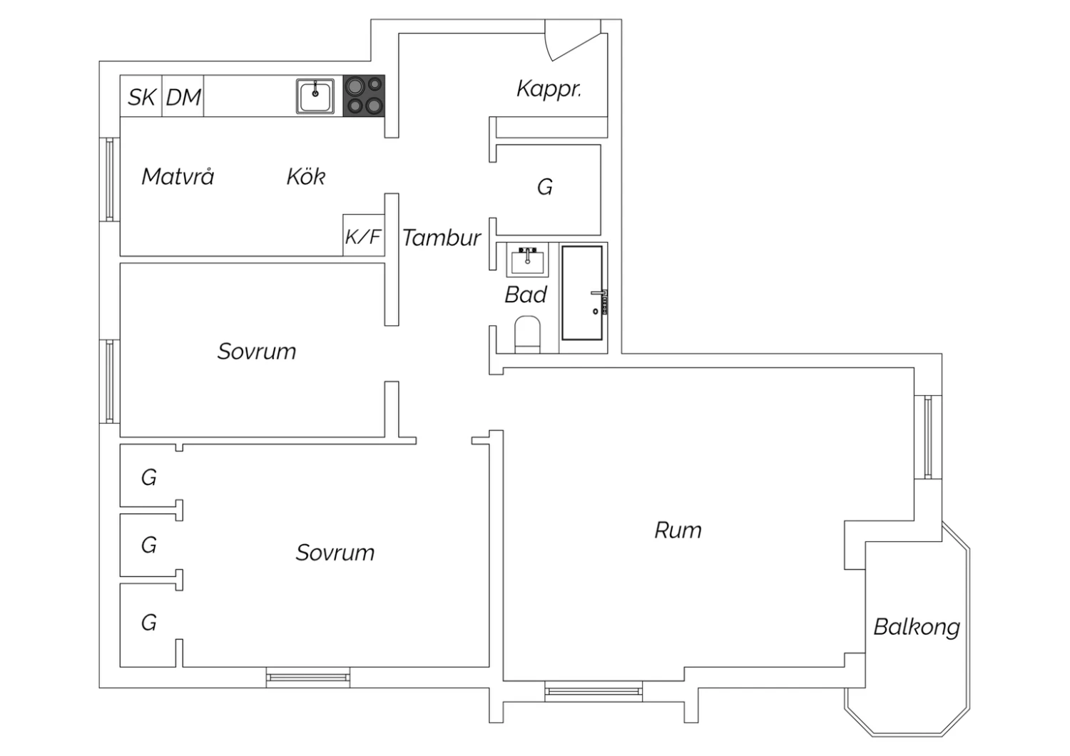 Planritning Korsörvägen 22B nästan klar