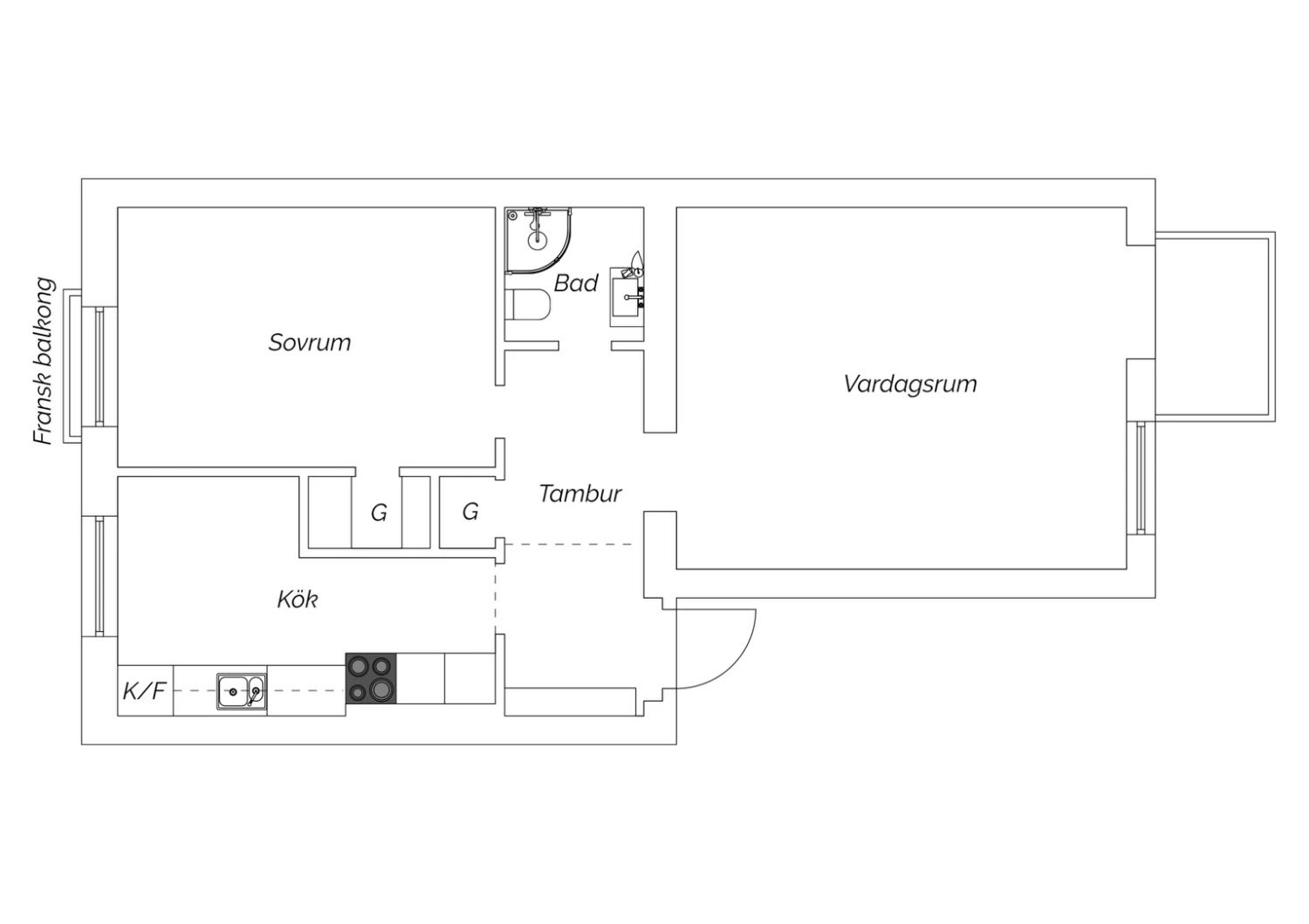 planritning hillerödsvägen 5B klar