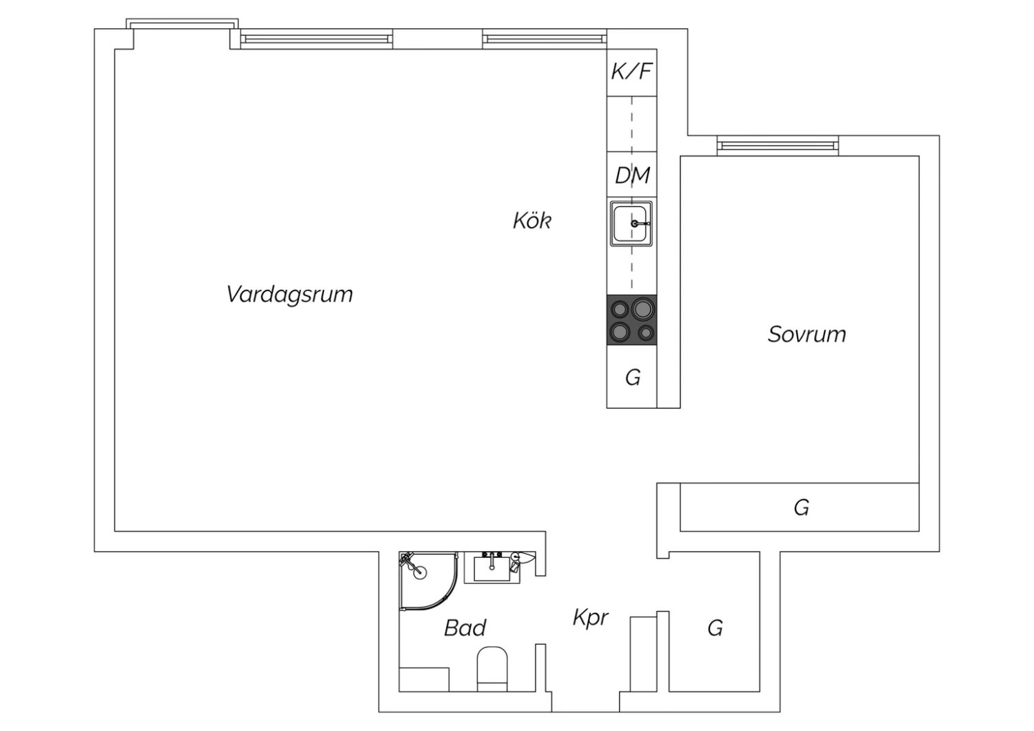 Planrinting Korsörvägen 16A