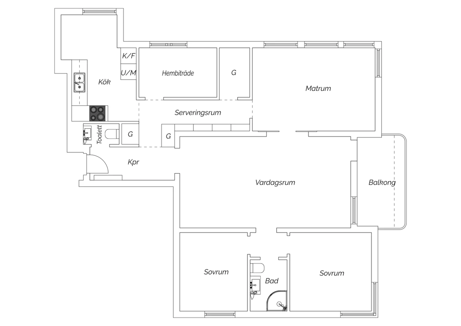 Planritning Ribevägen 13