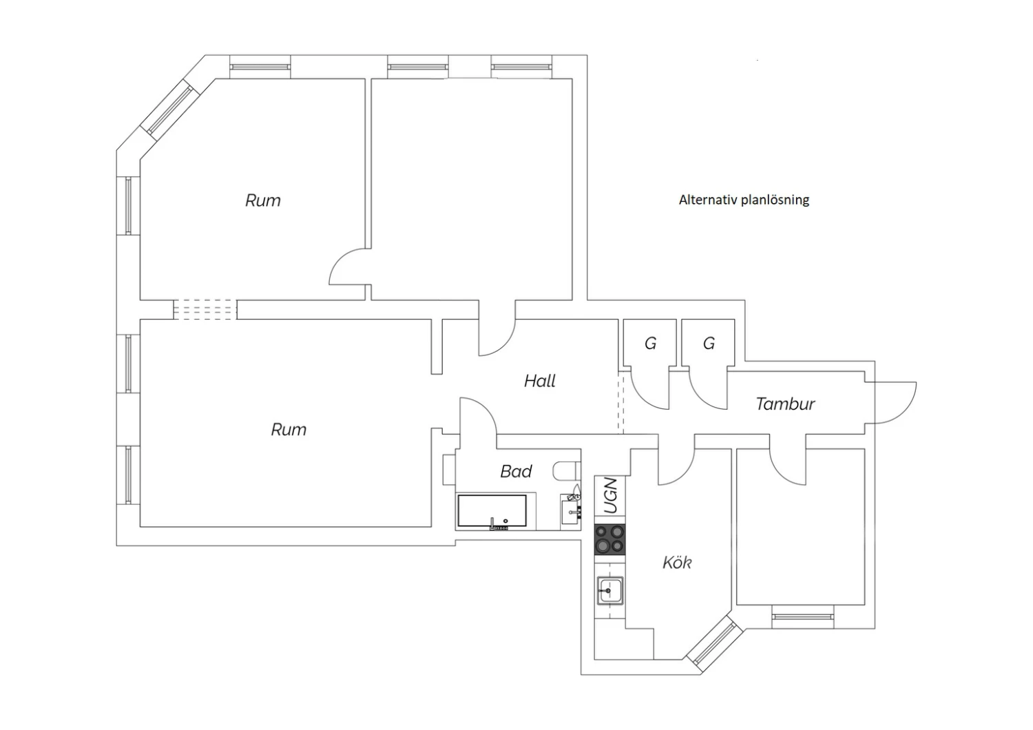 Alternativ planlösning