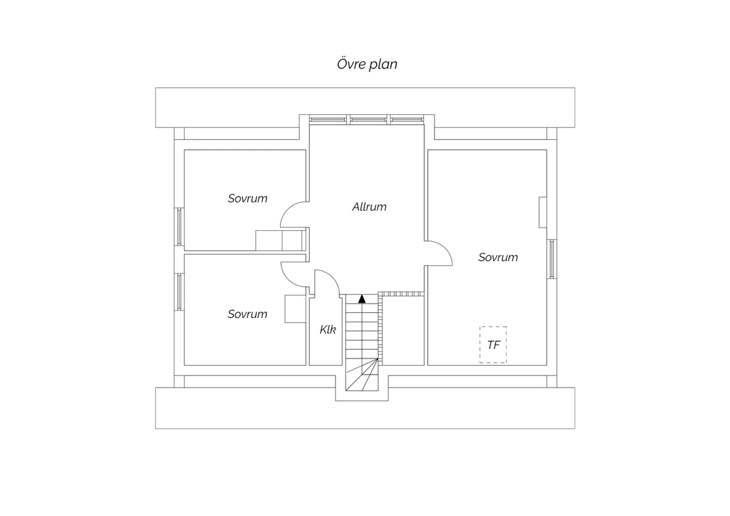 Planritning övre plan