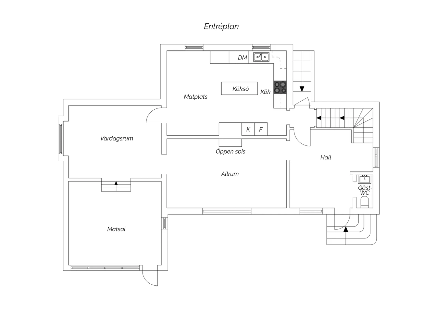 Planritning nedre plan