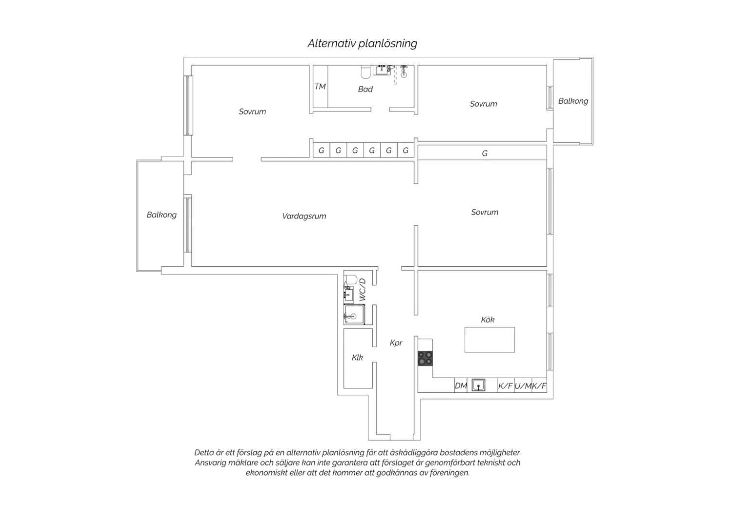 Alternativ planlösning