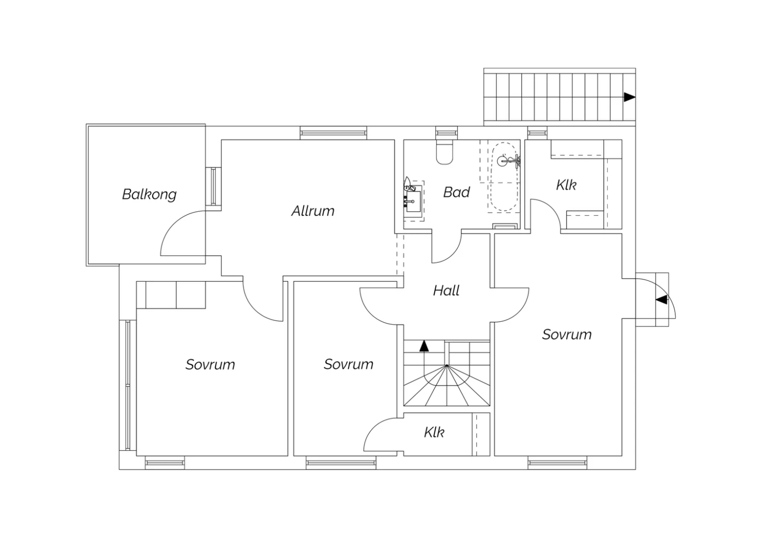 övre plan