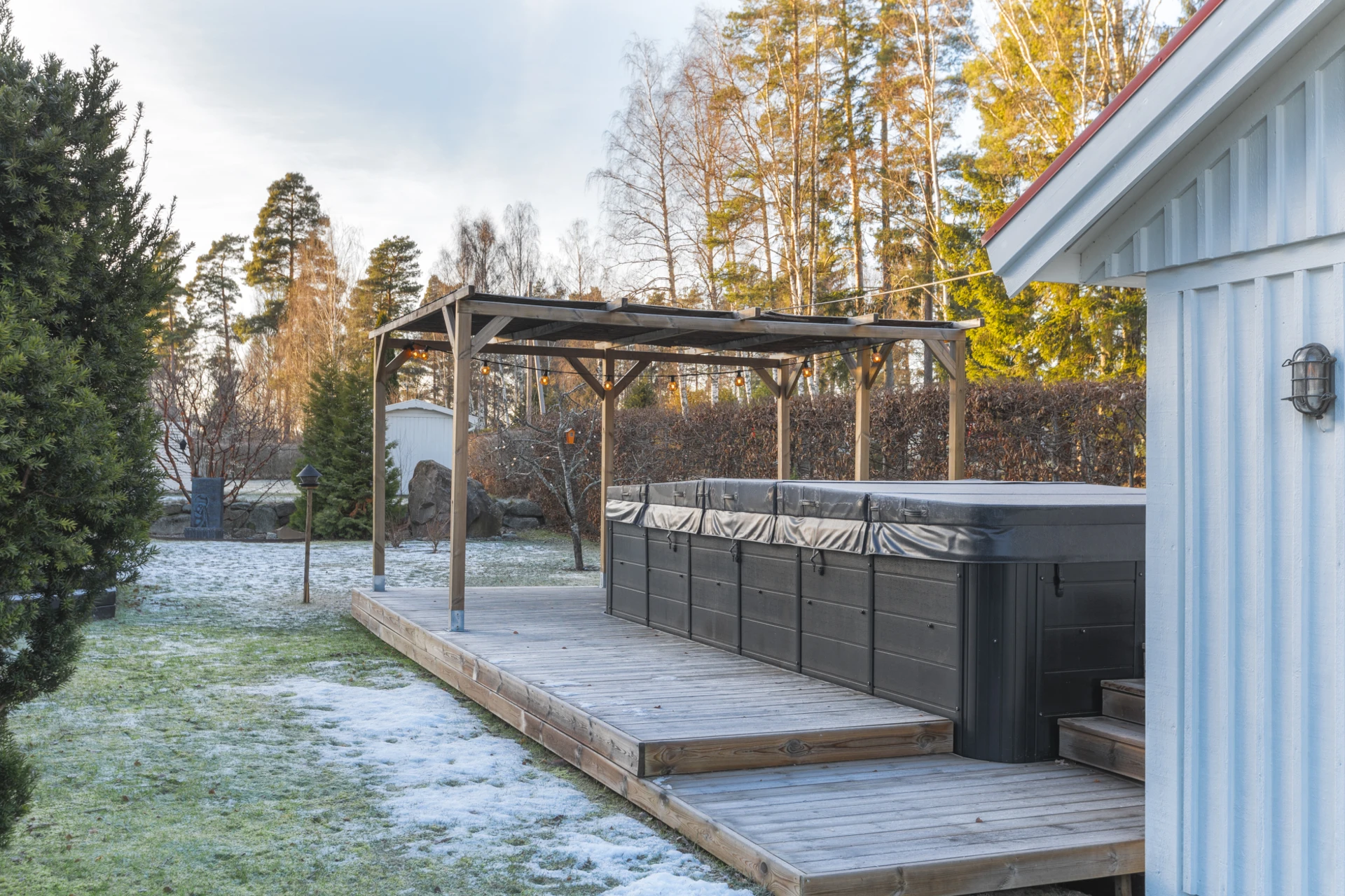 Swimspa och pergola