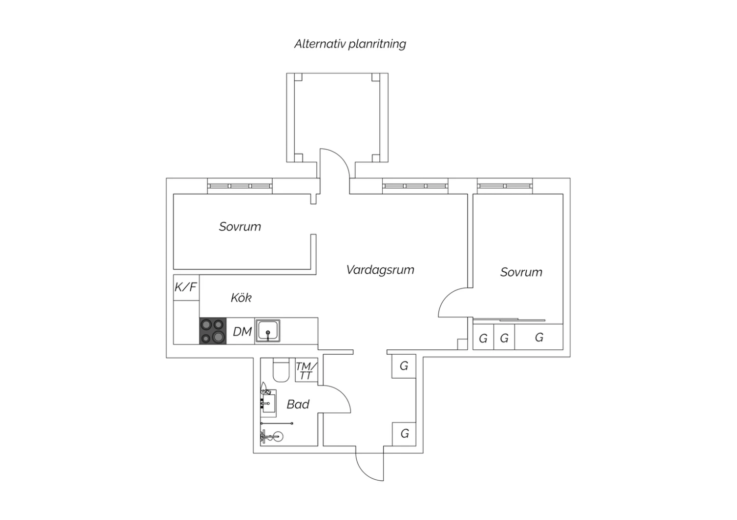 Alternativ planritning