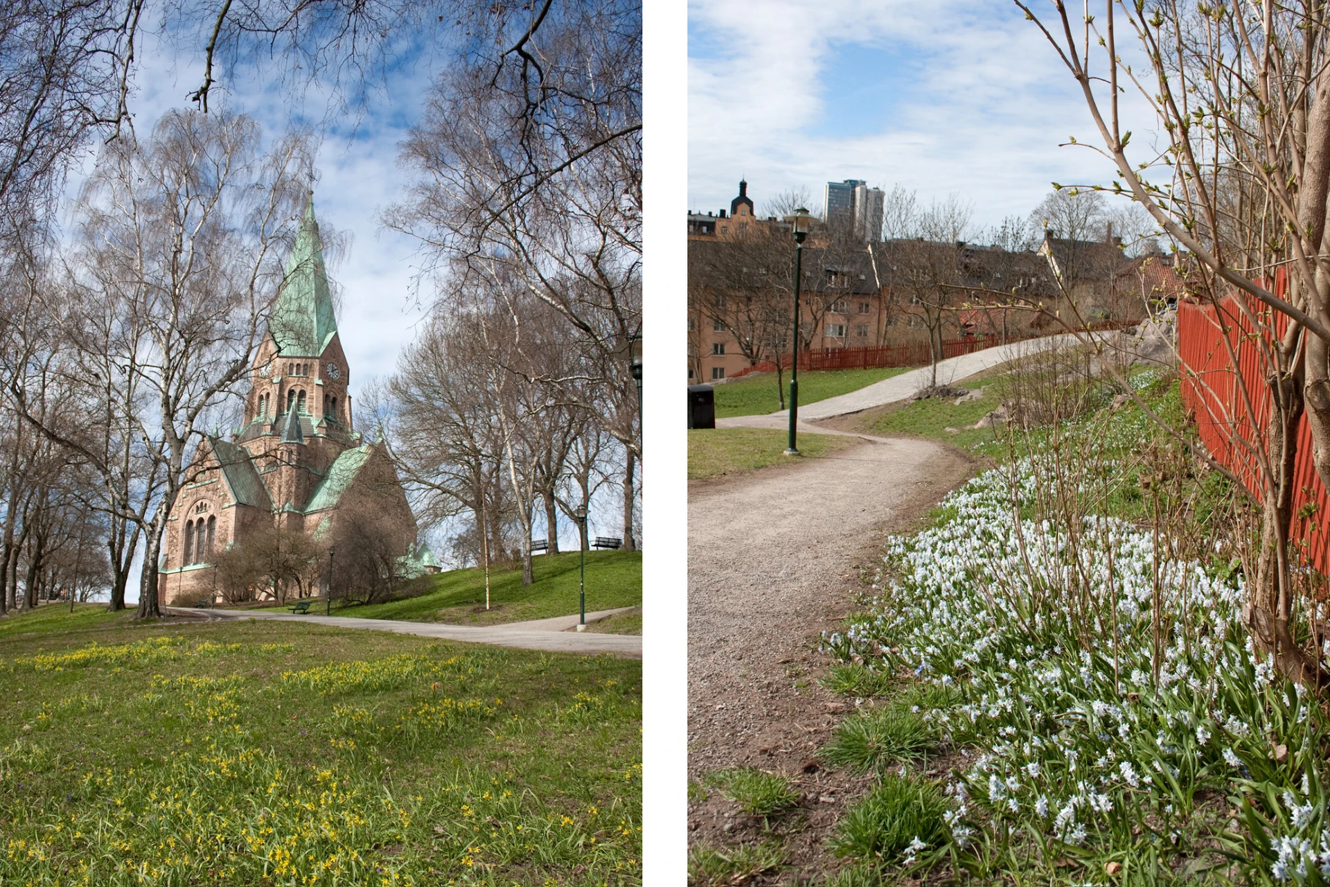 Vitabergsparken om våren