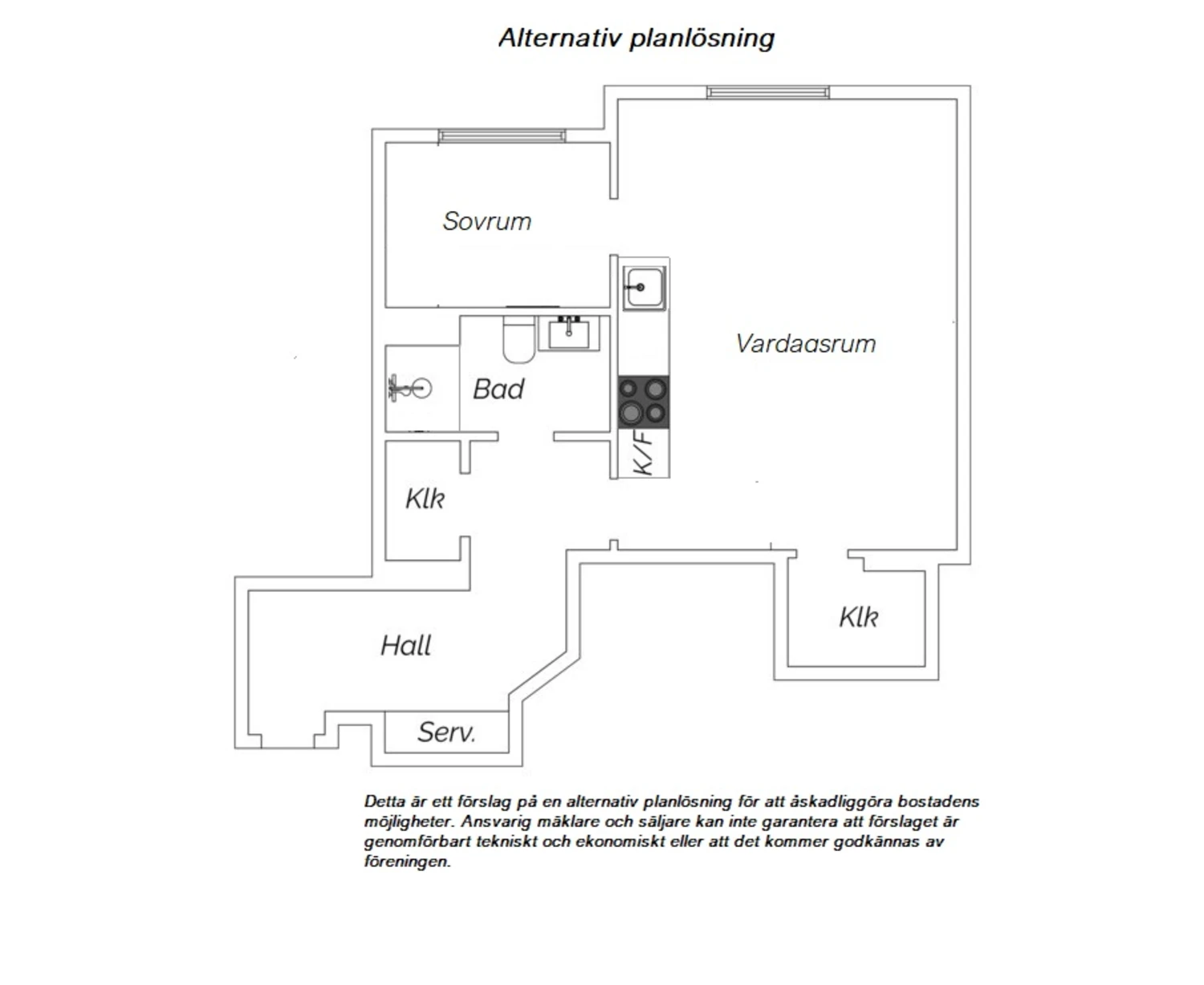 Alternativ planlösning