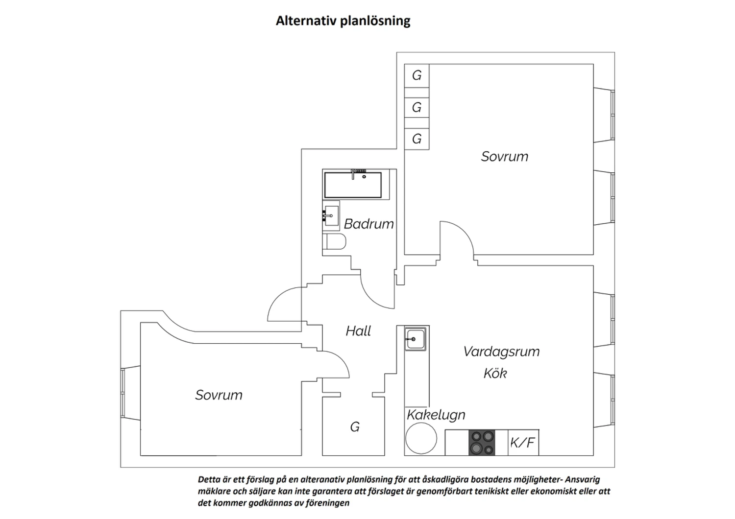 Alternativ planlösning