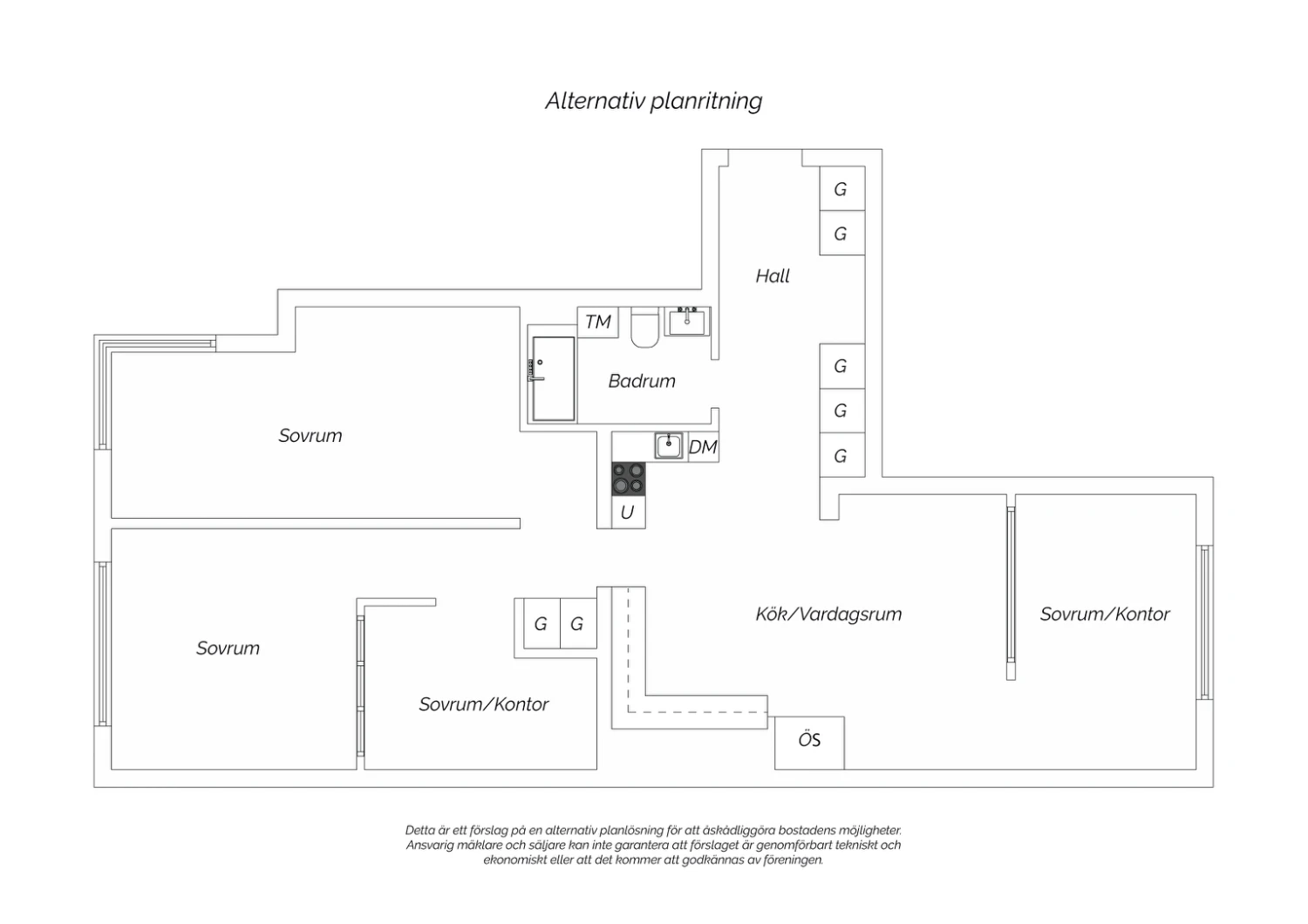 Alternativ planritning