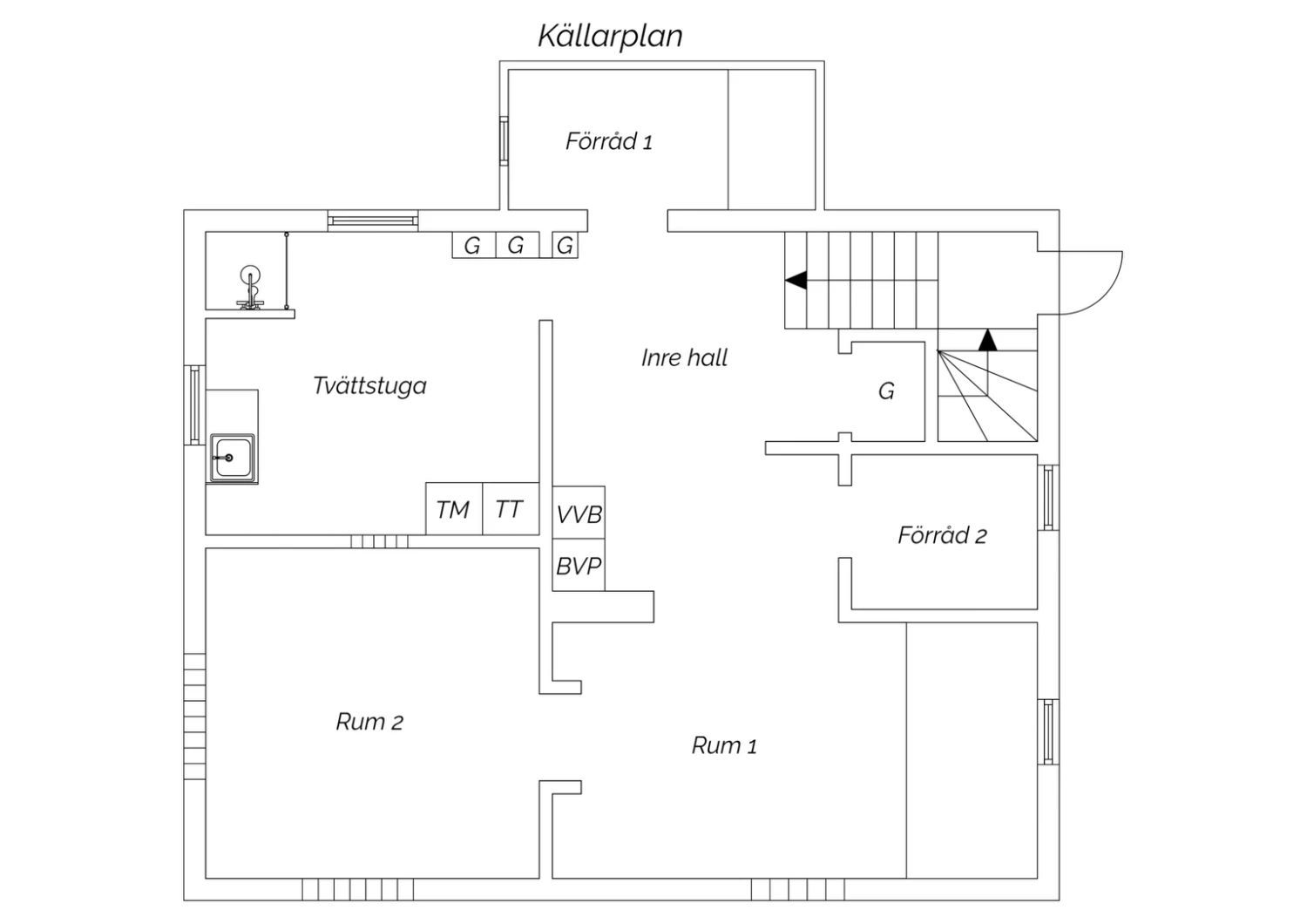Planritning källarplan