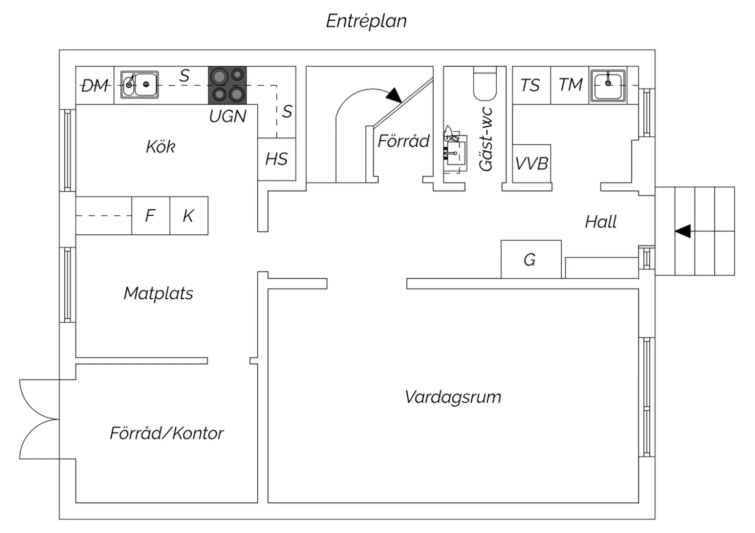 Planritning entréplan