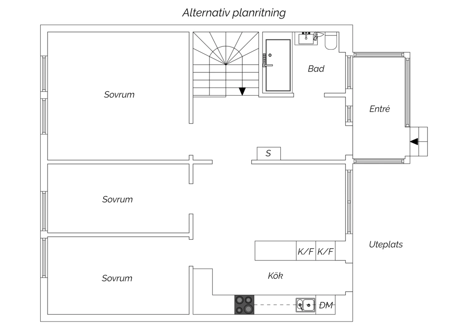 Alternativ planritning