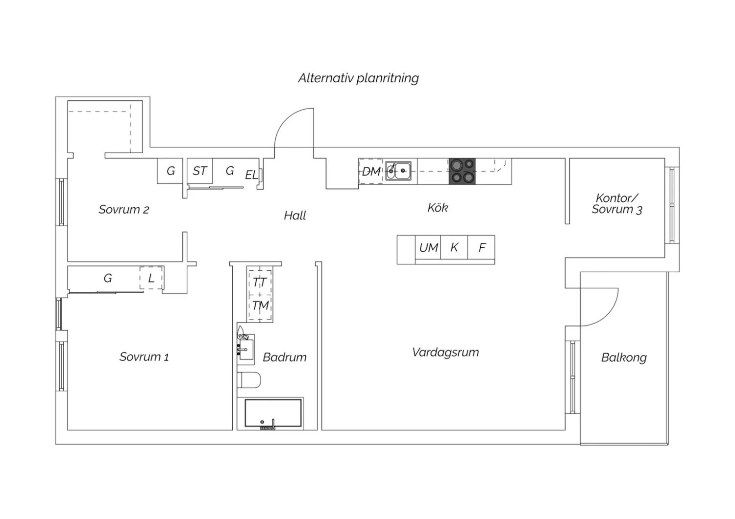 Alternativ planritning