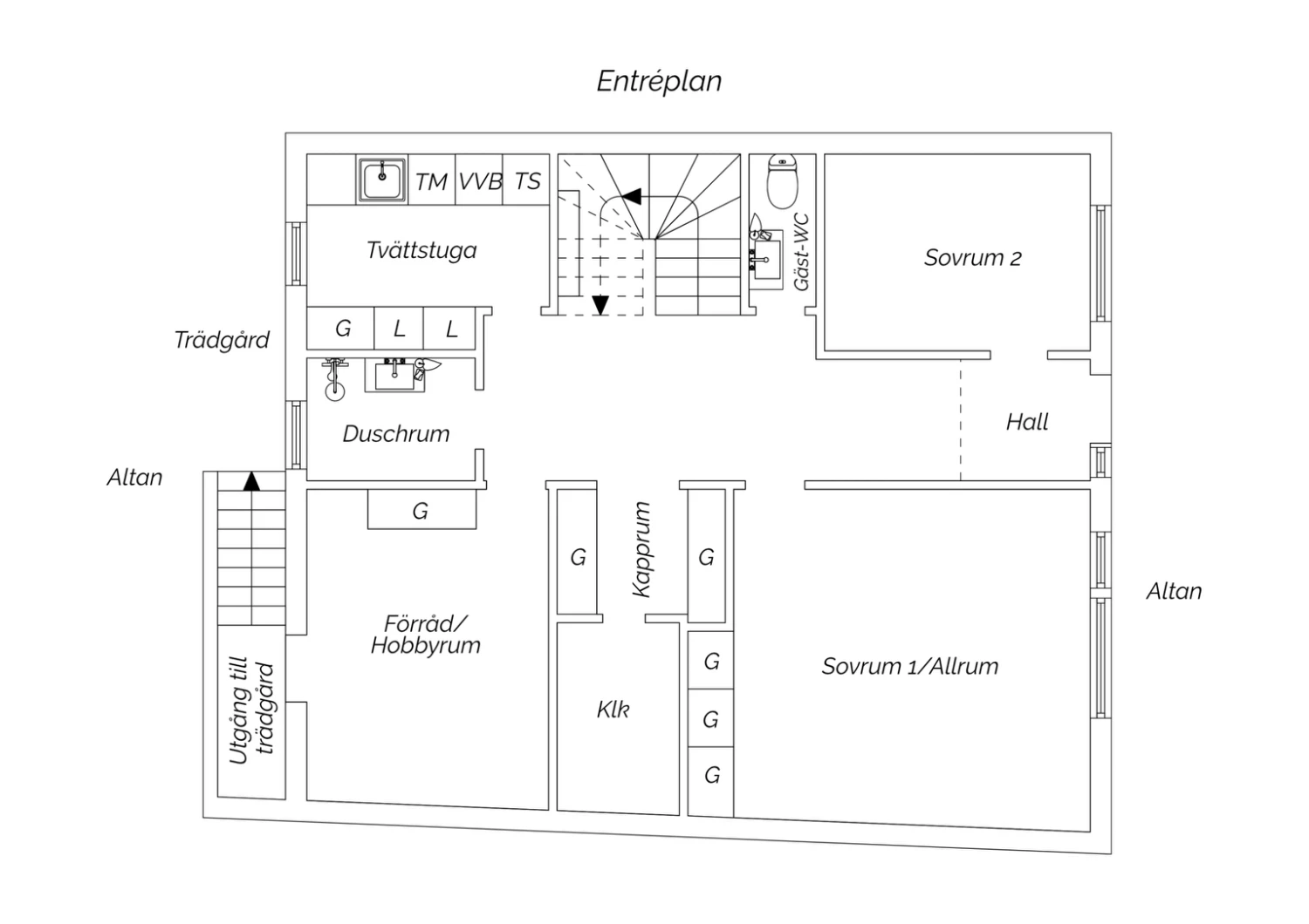 Planritning entréplan