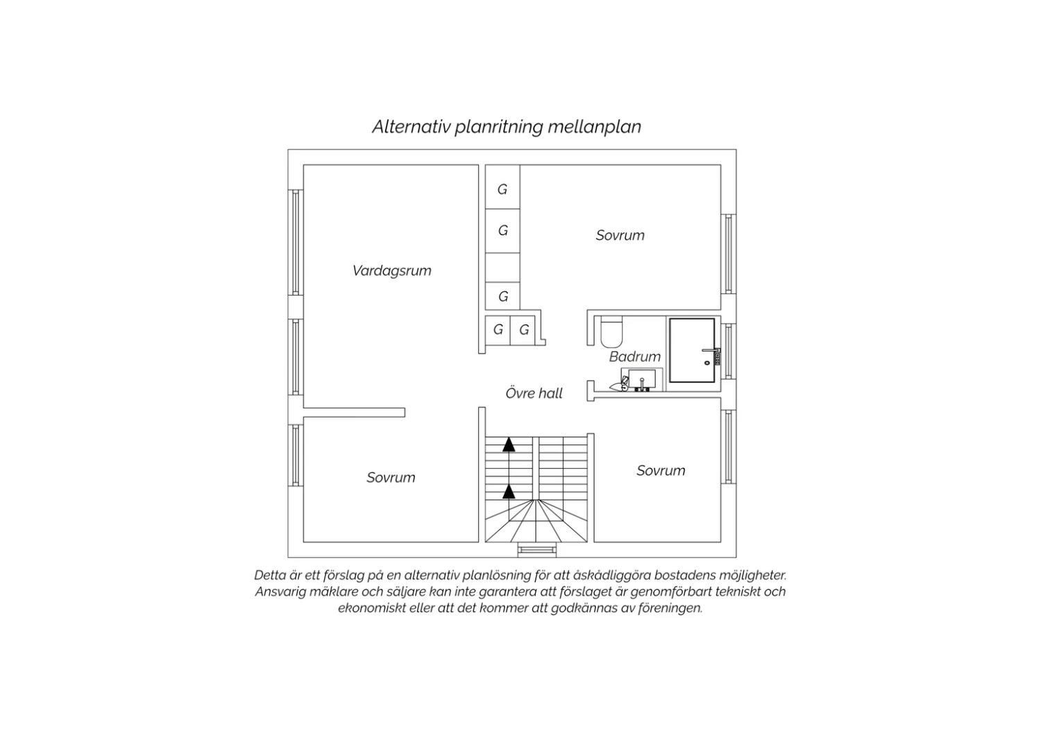 Alternativ planritning Mellanplan