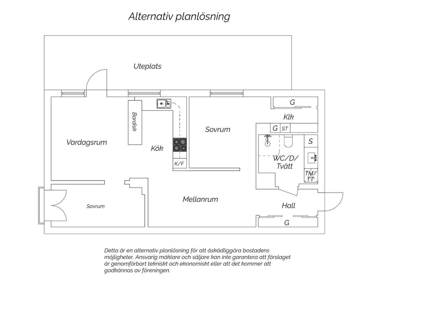 Alternativ planlösning