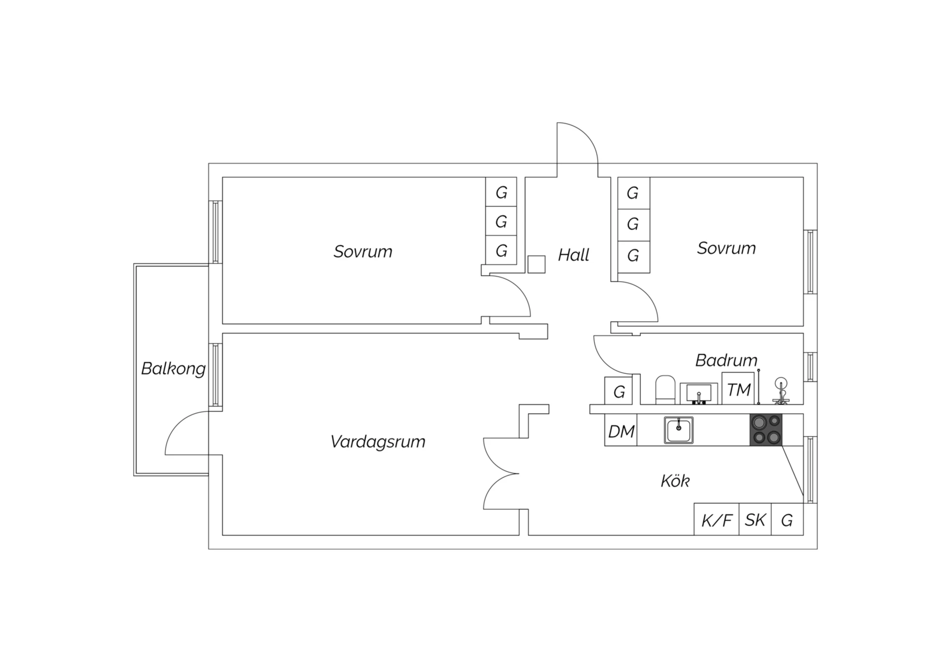 Planlösning Länsmansvägen 7A