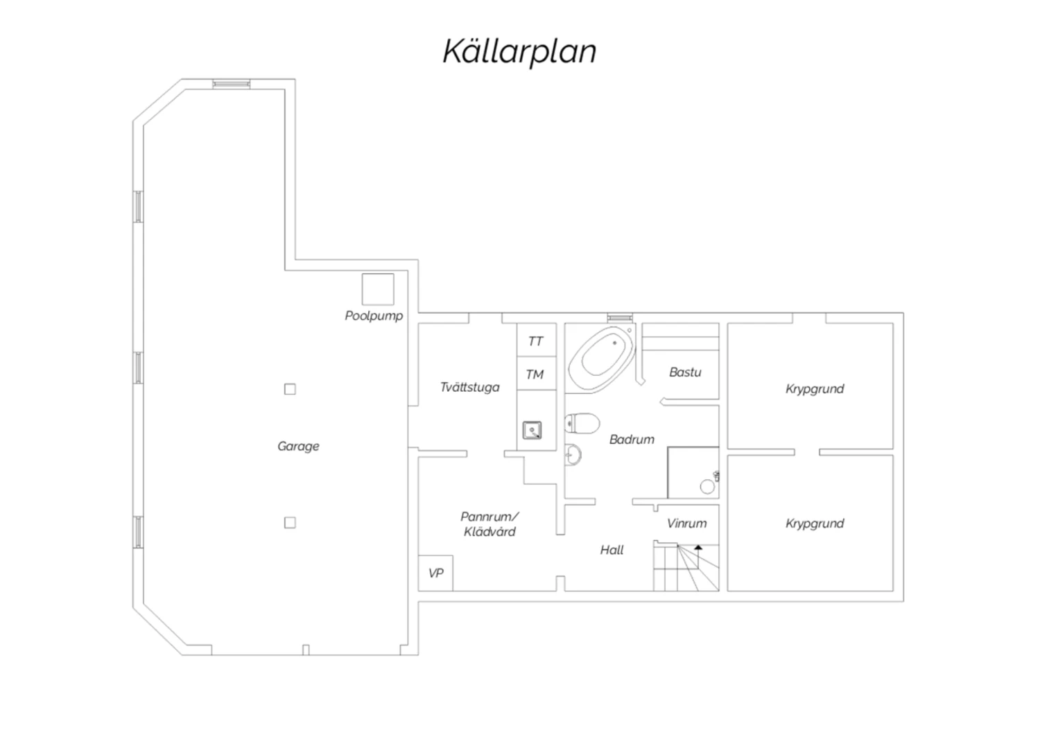 Planlösning källarplan