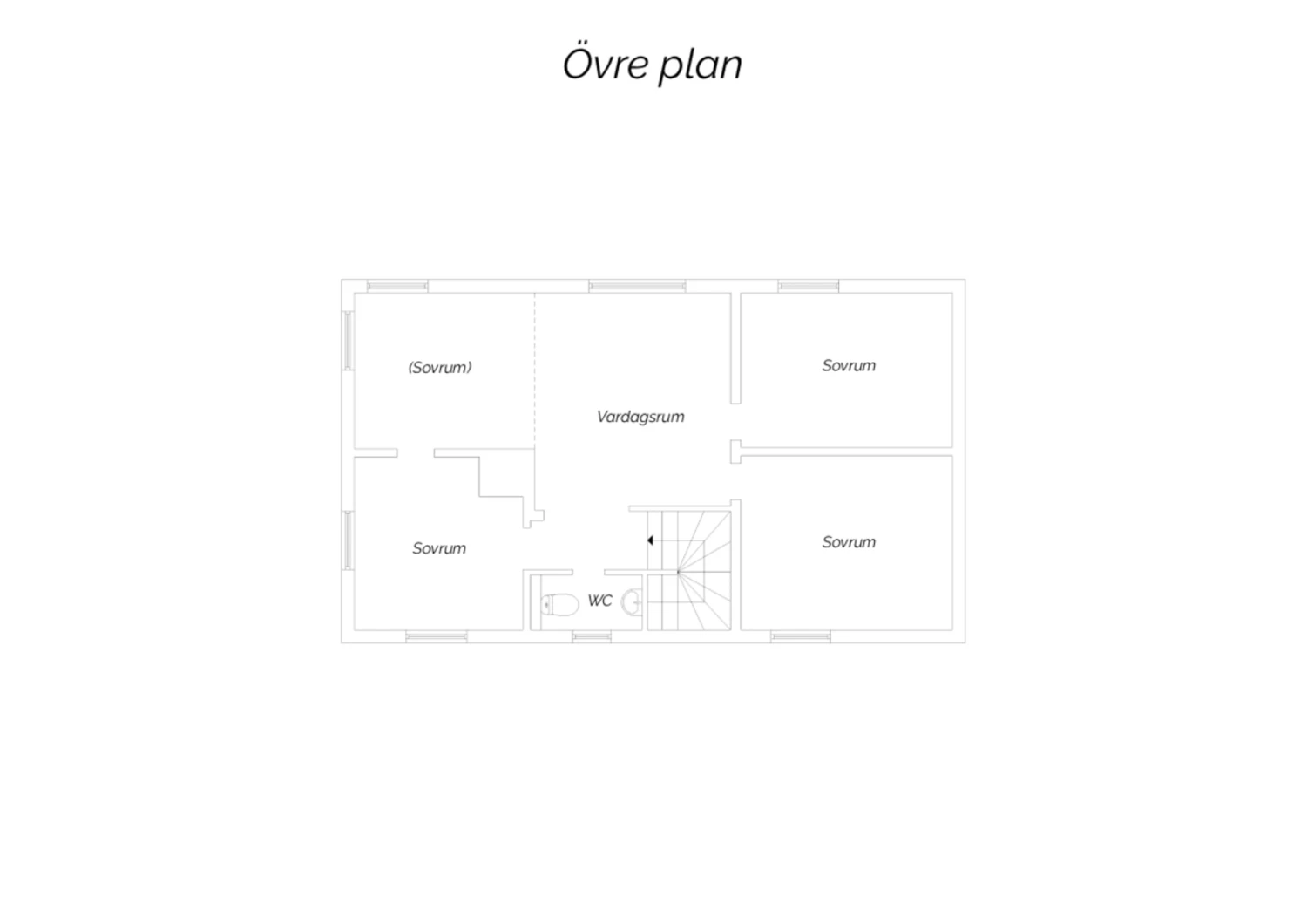 Planlösning övre plan