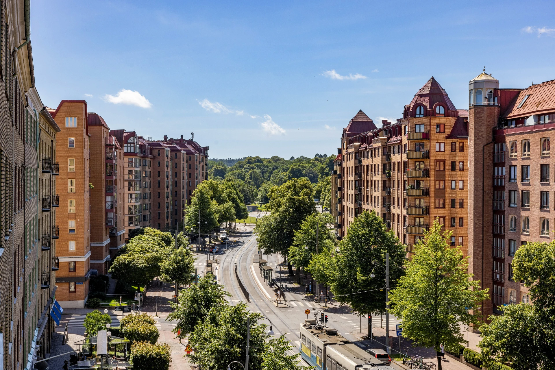 Vy över Linnégatan