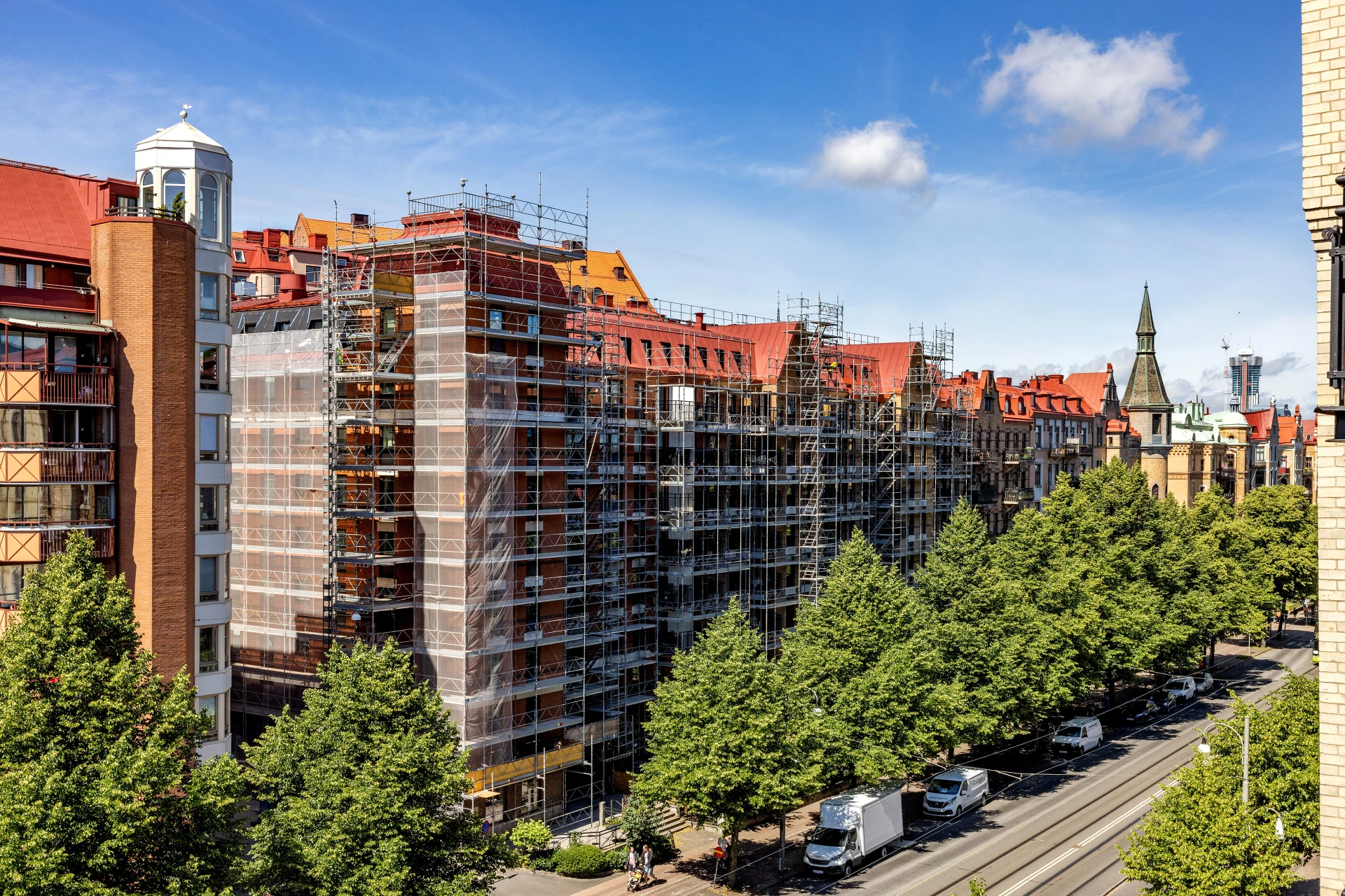 Utsikt över Linnégatan