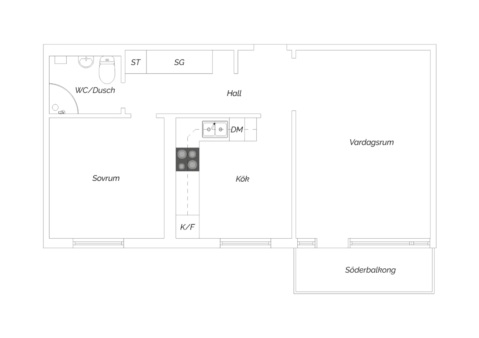 Planritningen är ej skalenlig, avvikelser kan förekomma.