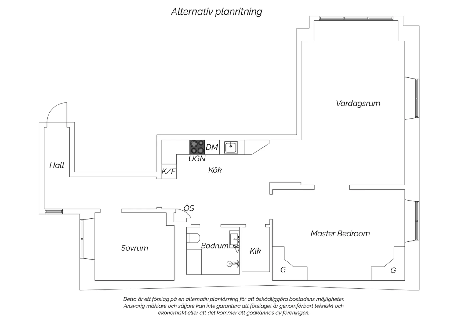 Alternativ planritning