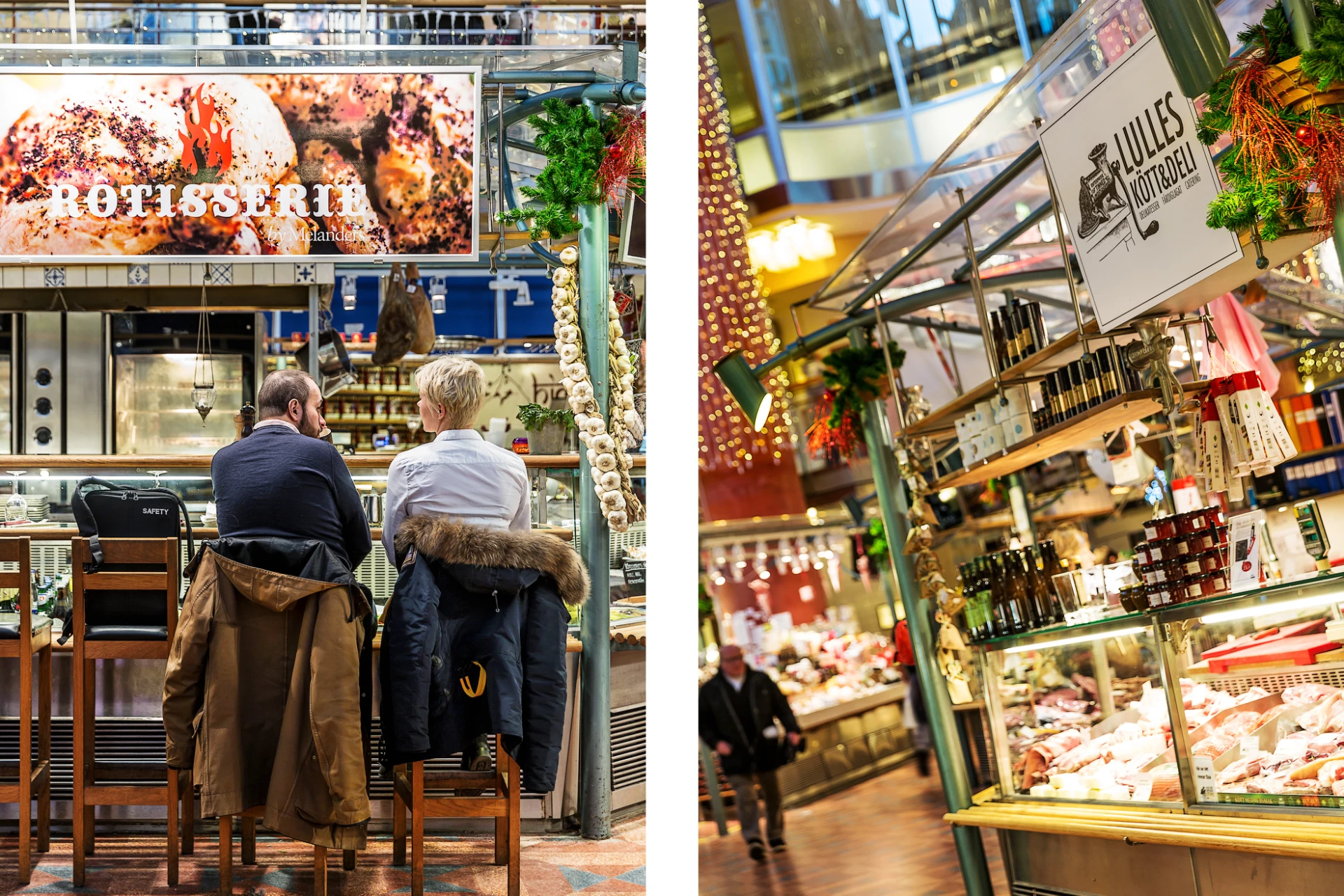 Saluhallen Söderhallarna med restauranger, matbutiker, stadsodling och biograf