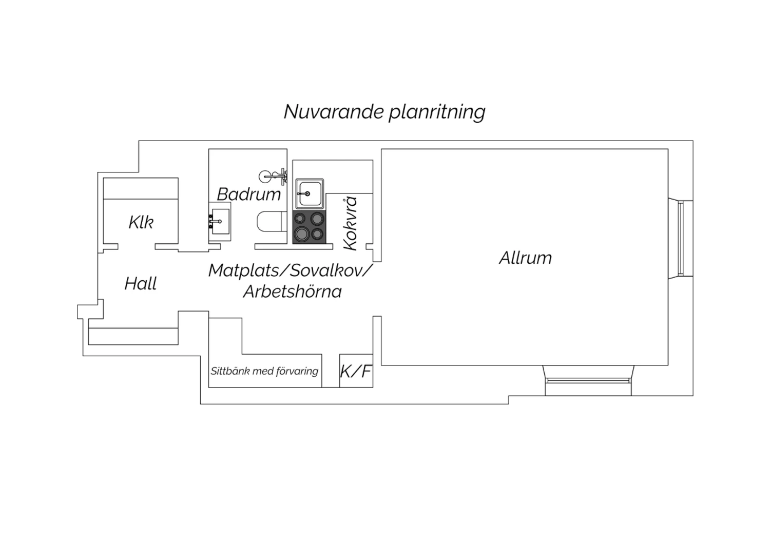 Nuvarande planritning