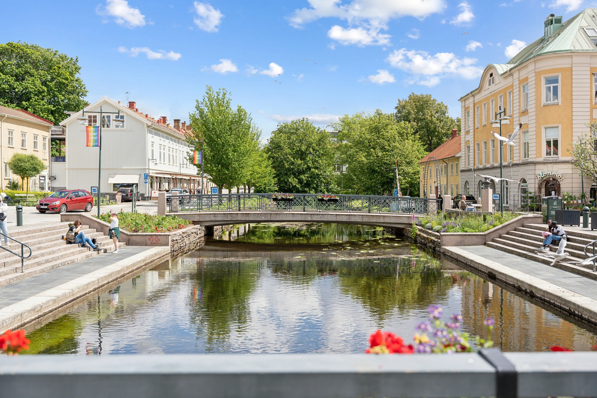 Lillån som skiljer Stora och Lilla torgen åt